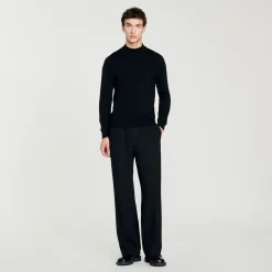 Homme SANDRO Pull à Col Cheminée
