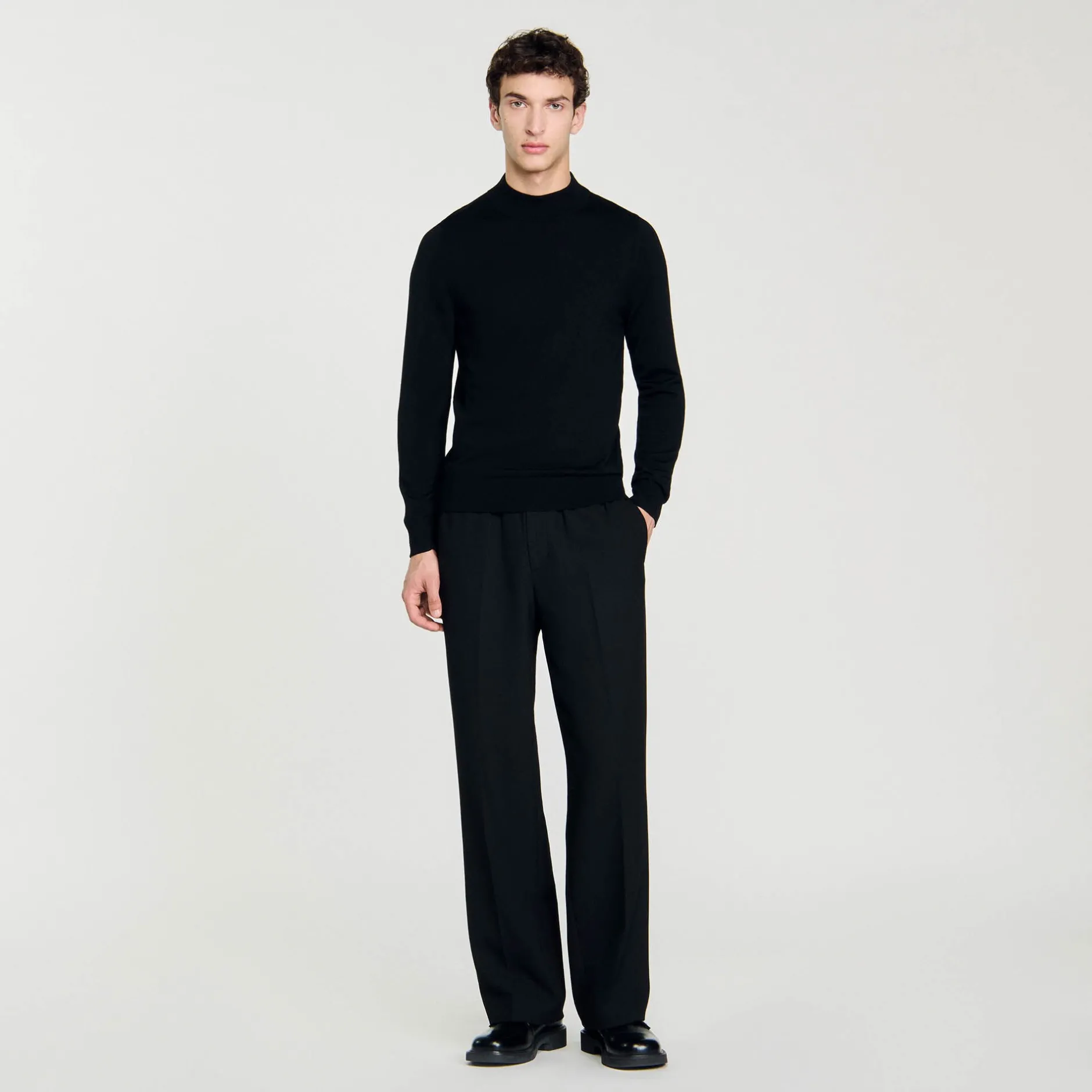 Homme SANDRO Pull à Col Cheminée