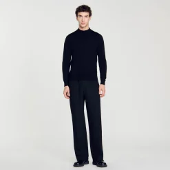 Homme SANDRO Pull à Col Cheminée