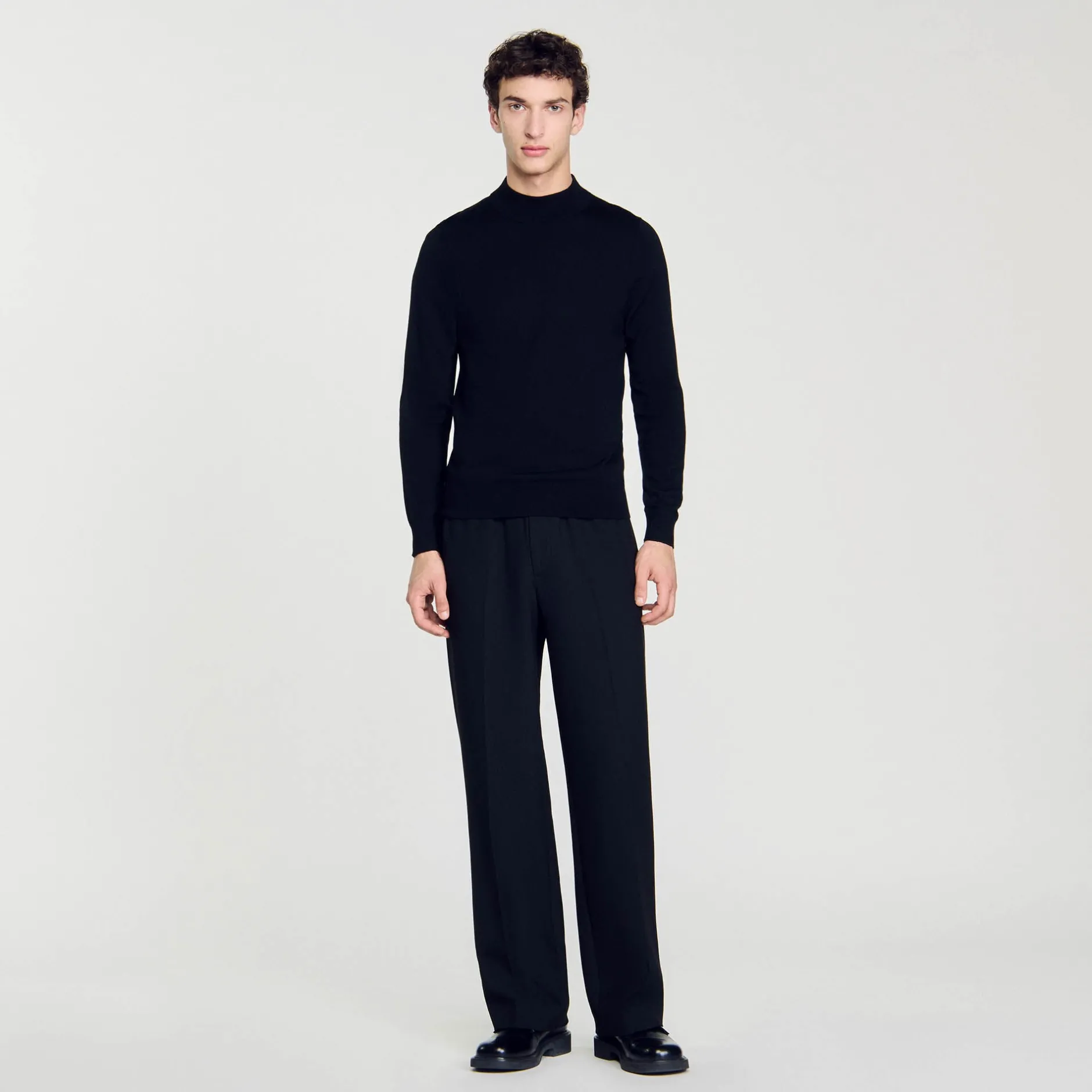 Homme SANDRO Pull à Col Cheminée