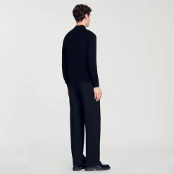 Homme SANDRO Pull à Col Cheminée