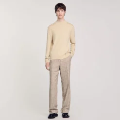 Homme SANDRO Pull à Col Cheminée