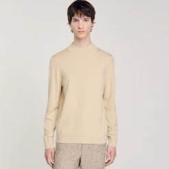 Homme SANDRO Pull à Col Cheminée