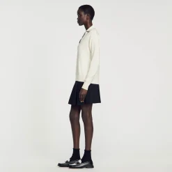 Femme SANDRO Pull à Col Polo