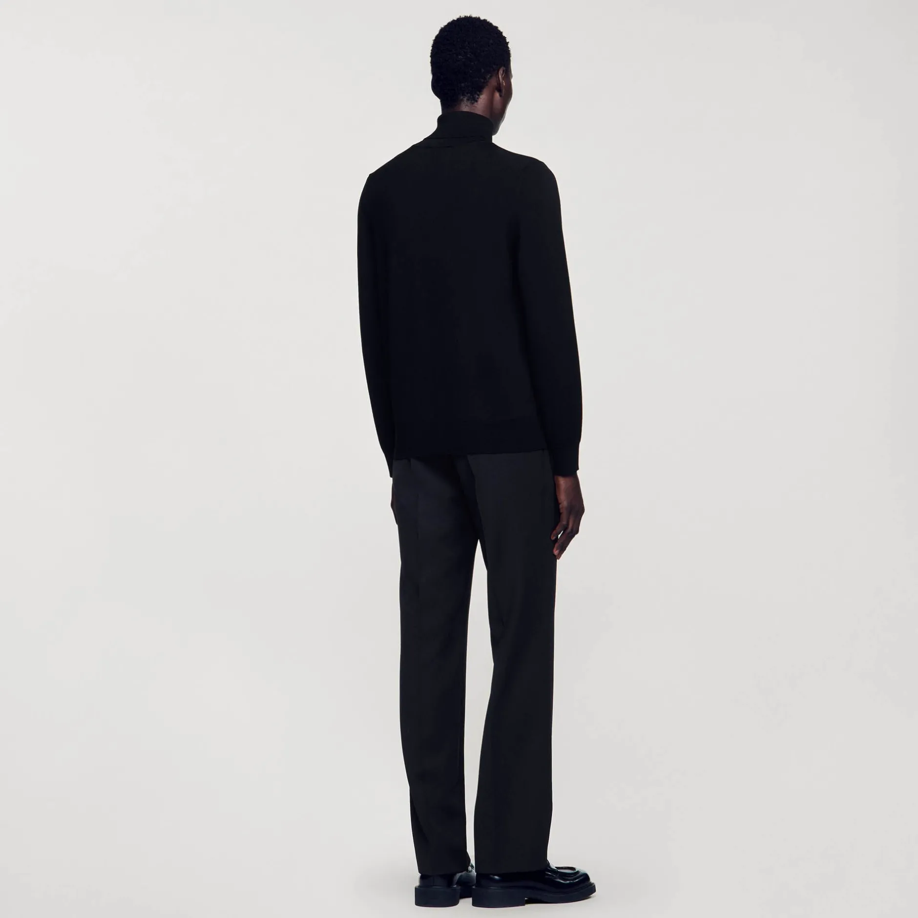 Homme SANDRO Pull à Col Roulé En Laine Homme