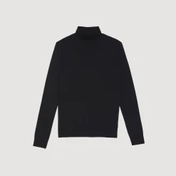 Homme SANDRO Pull à Col Roulé En Laine Homme