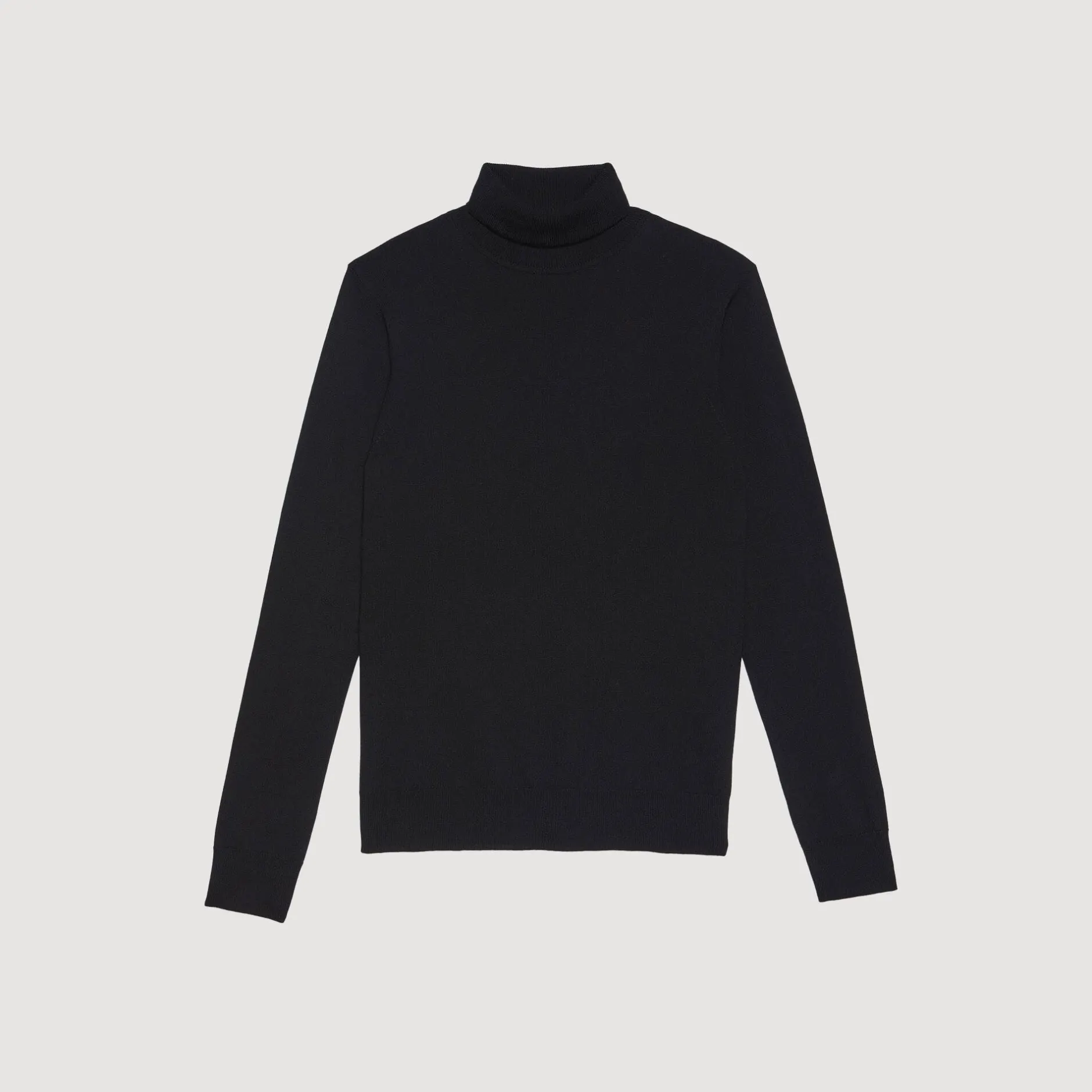 Homme SANDRO Pull à Col Roulé En Laine Homme