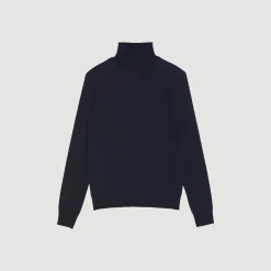 Homme SANDRO Pull à Col Roulé En Laine Homme