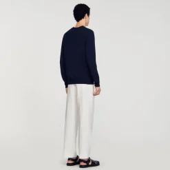 Homme SANDRO Pull à Jacquard Fleur