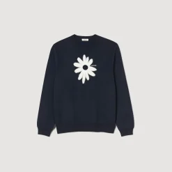 Homme SANDRO Pull à Jacquard Fleur