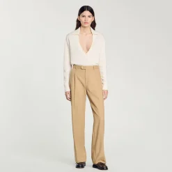 Femme SANDRO Pull Col Polo
