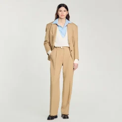 Femme SANDRO Pull Col Polo