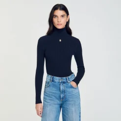Femme SANDRO Pull Col Roulé