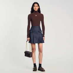 Femme SANDRO Pull Col Roulé