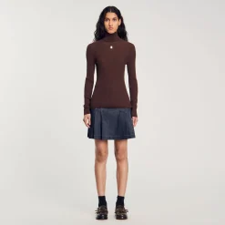 Femme SANDRO Pull Col Roulé