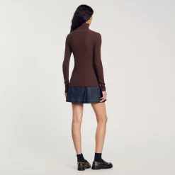 Femme SANDRO Pull Col Roulé
