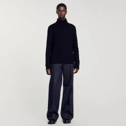 Homme SANDRO Pull Col Roulé Laine Et Cachemire