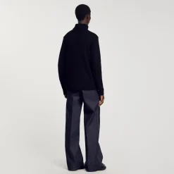 Homme SANDRO Pull Col Roulé Laine Et Cachemire