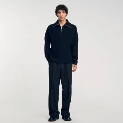 Homme SANDRO Pull Col Zippé