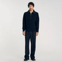 Homme SANDRO Pull Col Zippé
