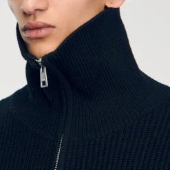 Homme SANDRO Pull Col Zippé