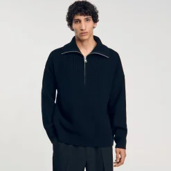 Homme SANDRO Pull Col Zippé