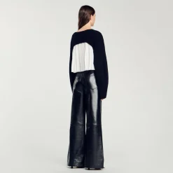 Femme SANDRO Pull Court En Cachemire Et Laine