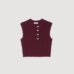 Femme SANDRO Pull Court Sans Manches