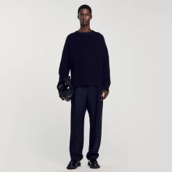 Homme SANDRO Pull Côtelé En Maille
