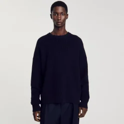 Homme SANDRO Pull Côtelé En Maille