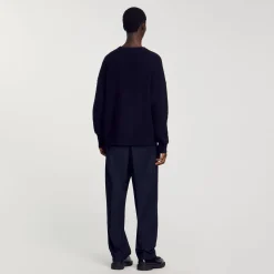 Homme SANDRO Pull Côtelé En Maille