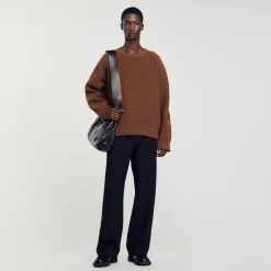 Homme SANDRO Pull Côtelé En Maille