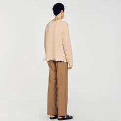 Homme SANDRO Pull En Coton Crochet Spirale