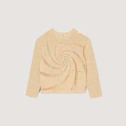 Homme SANDRO Pull En Coton Crochet Spirale