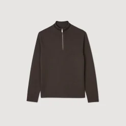 Homme SANDRO Pull En Laine à Col Zippé