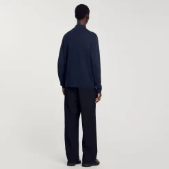 Homme SANDRO Pull En Laine à Col Zippé