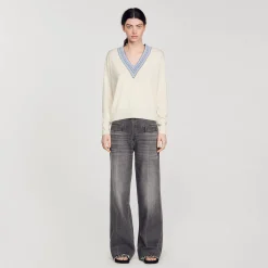 Femme SANDRO Pull En Laine Et Cachemire