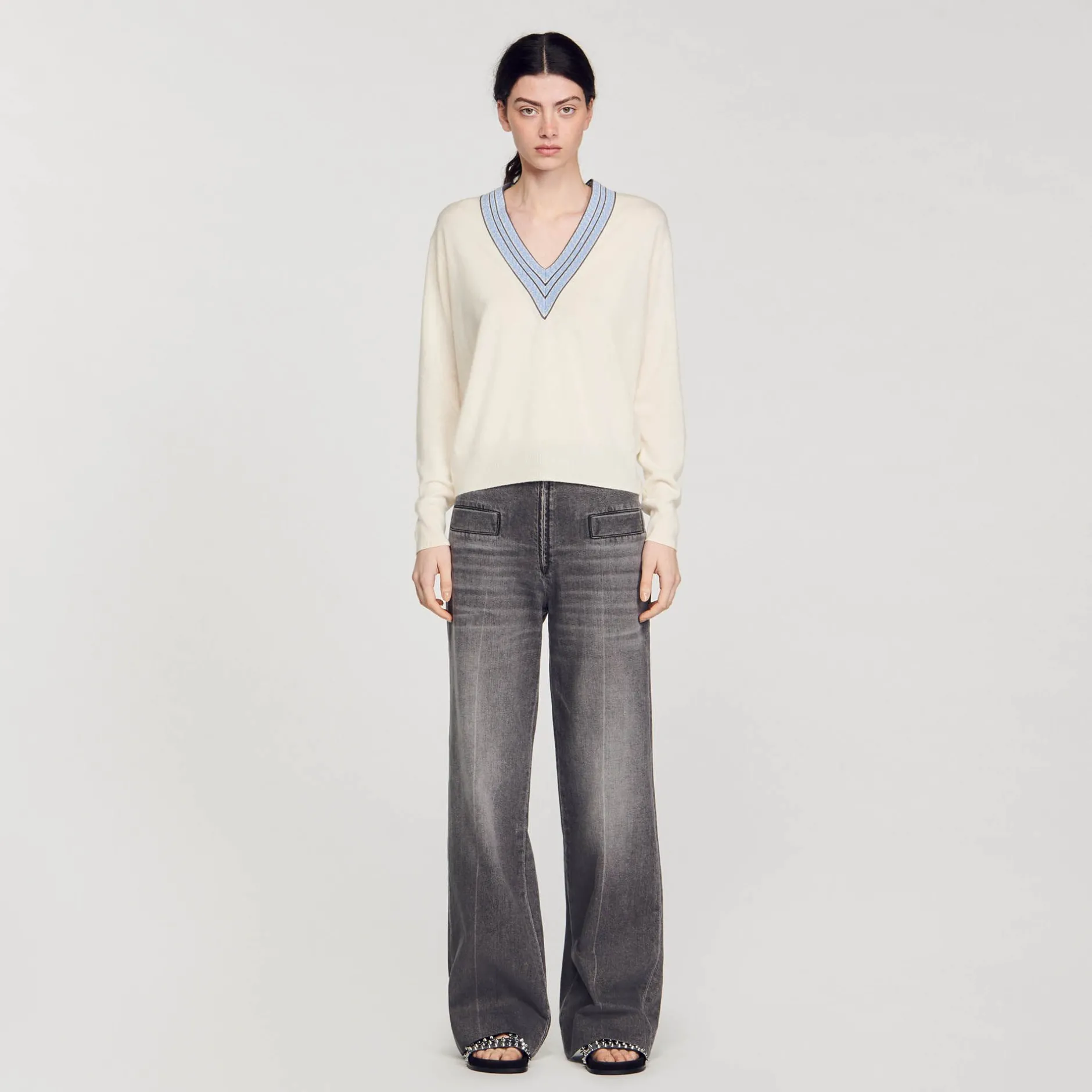 Femme SANDRO Pull En Laine Et Cachemire