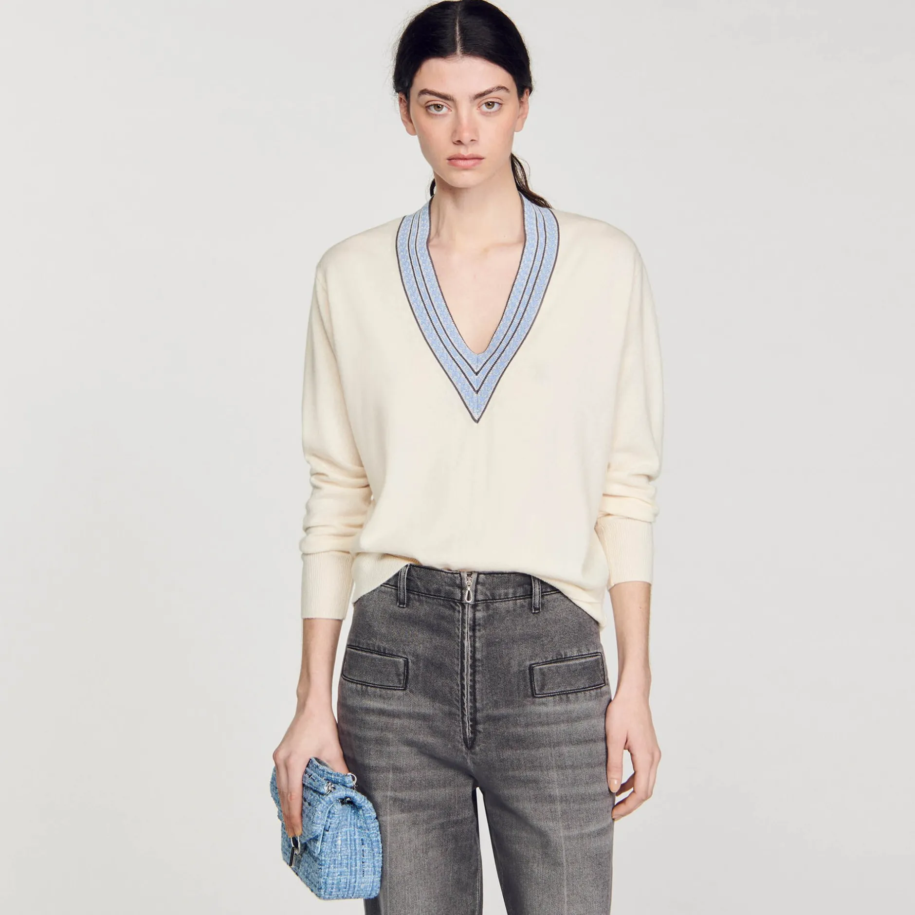 Femme SANDRO Pull En Laine Et Cachemire