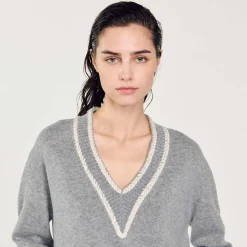 Femme SANDRO Pull En Laine Et Cachemire