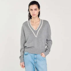 Femme SANDRO Pull En Laine Et Cachemire