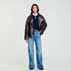 Femme SANDRO Pull En Laine Et Cachemire à Volant