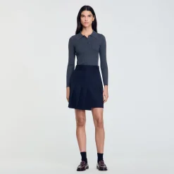 Femme SANDRO Pull En Maille à Côtes