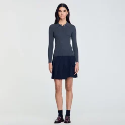 Femme SANDRO Pull En Maille à Côtes