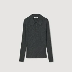 Femme SANDRO Pull En Maille à Côtes