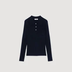 Femme SANDRO Pull En Maille à Côtes