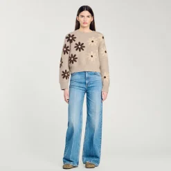 Femme SANDRO Pull En Maille à Fleurs