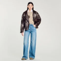 Femme SANDRO Pull En Maille à Fleurs