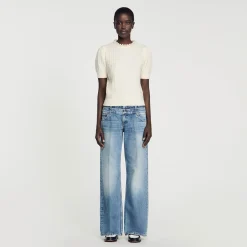 Femme SANDRO Pull En Maille Câblée