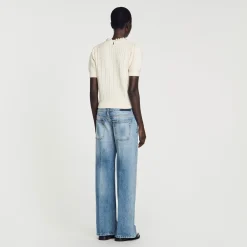 Femme SANDRO Pull En Maille Câblée